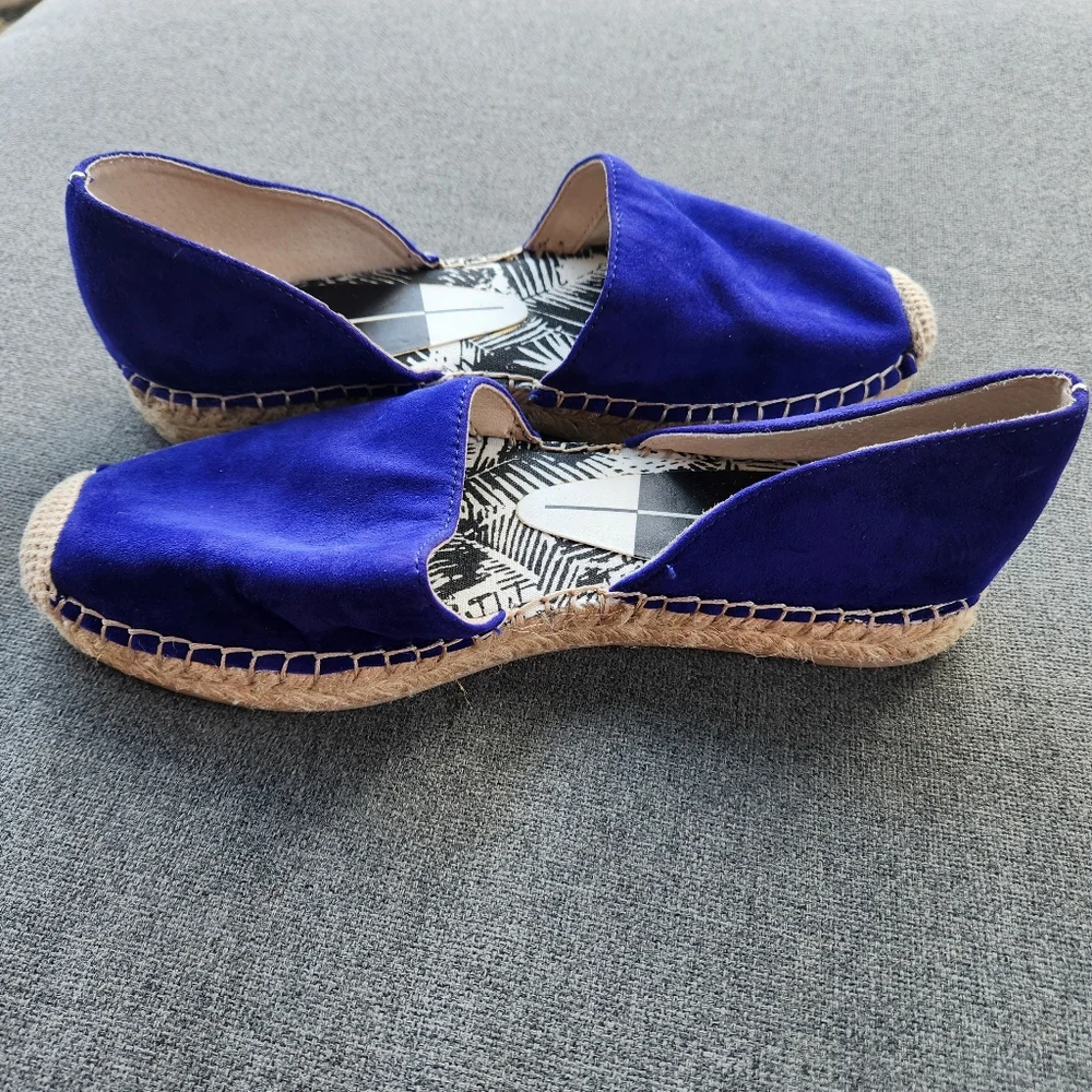 DOLCE VITA Ciara Espadrilles Electric‎ Blue Suede Women's Size 8